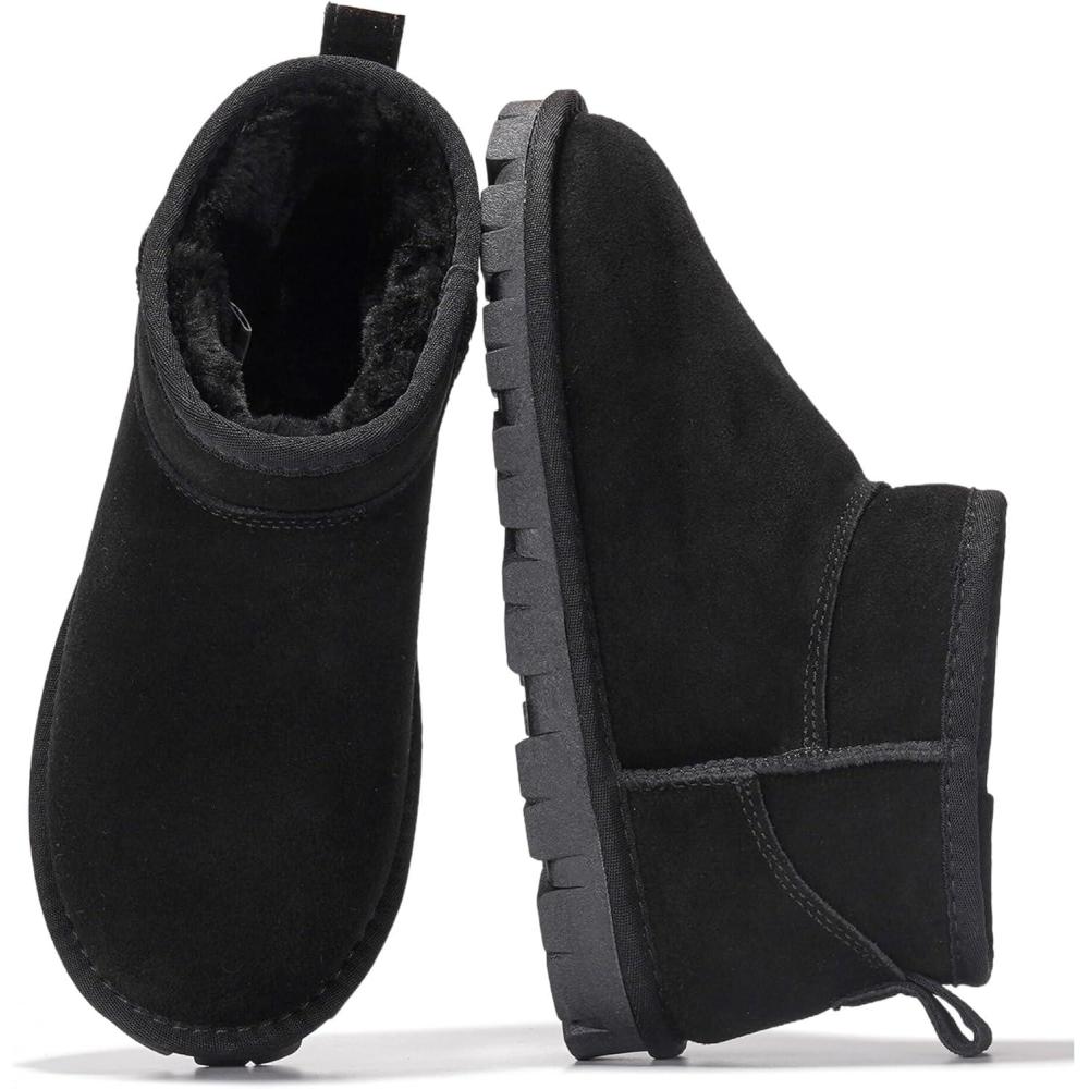 imageProject Cloud 100 Genuine Leather Ankle Boots for Women  Water Resistant Womens Boots with Memory Foam Insole  Comfortable Fall Shoes for Women 2025 HikeyBlack Suede