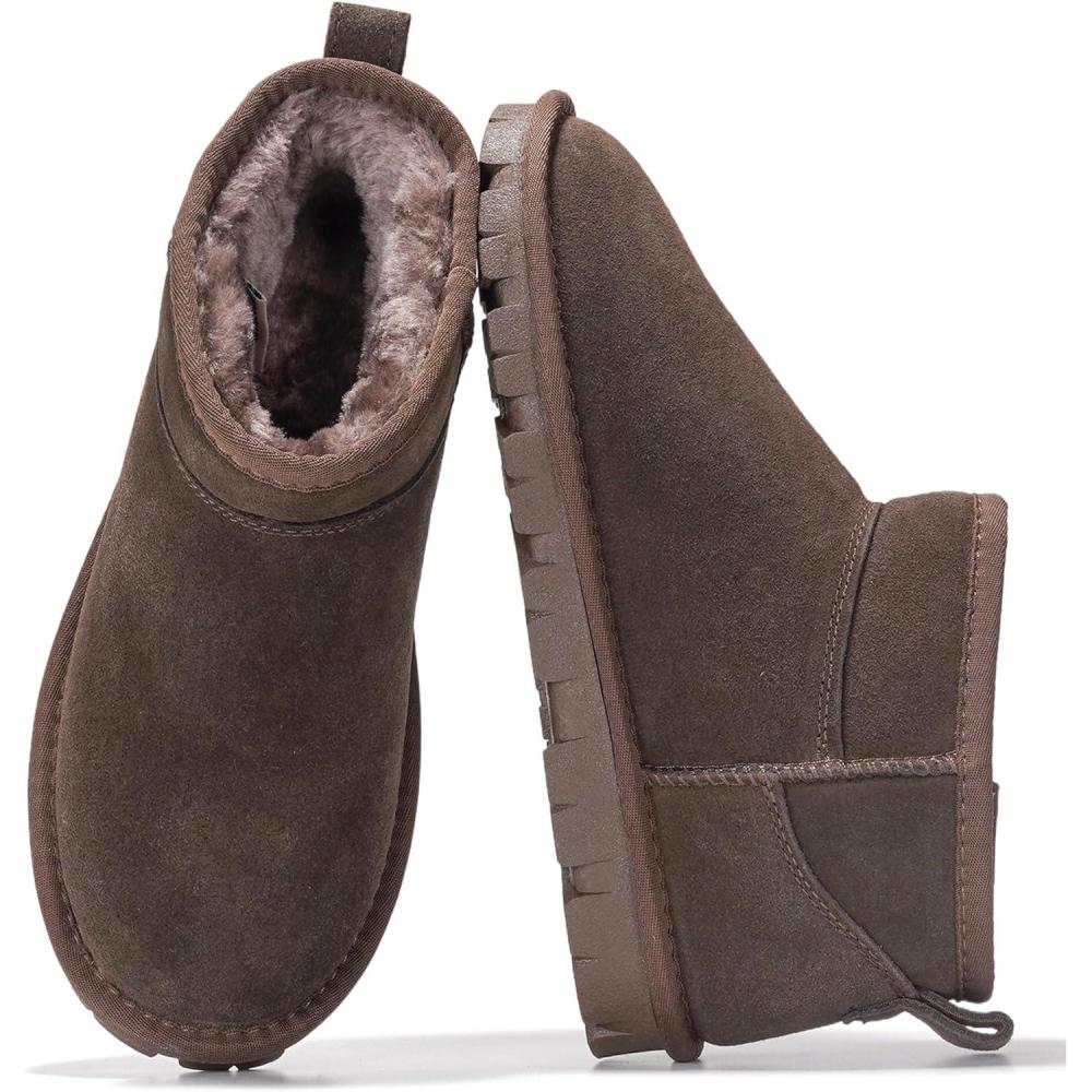 imageProject Cloud 100 Genuine Leather Ankle Boots for Women  Water Resistant Womens Boots with Memory Foam Insole  Comfortable Fall Shoes for Women 2025 HikeyChocolate Brown Suede