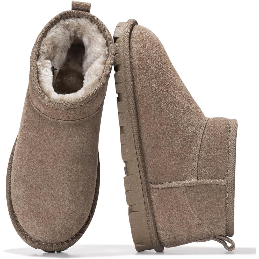 imageProject Cloud 100 Genuine Leather Ankle Boots for Women Water Resistant Womens Boots with Memory Foam Insole Comfortable Fall Shoes for Women 2025 HikeyTaupe Suede