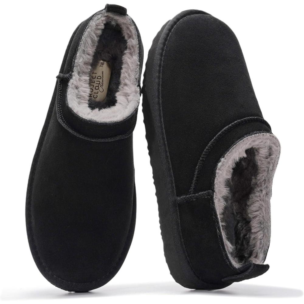 imageProject Cloud 100 Genuine Leather Micro Boots for Women  Water Resistant Womens Boots with Memory Foam Insole  Slip On Fall Shoes for Women 2025 for AllDay Comfort HIPSTERBlack Suede