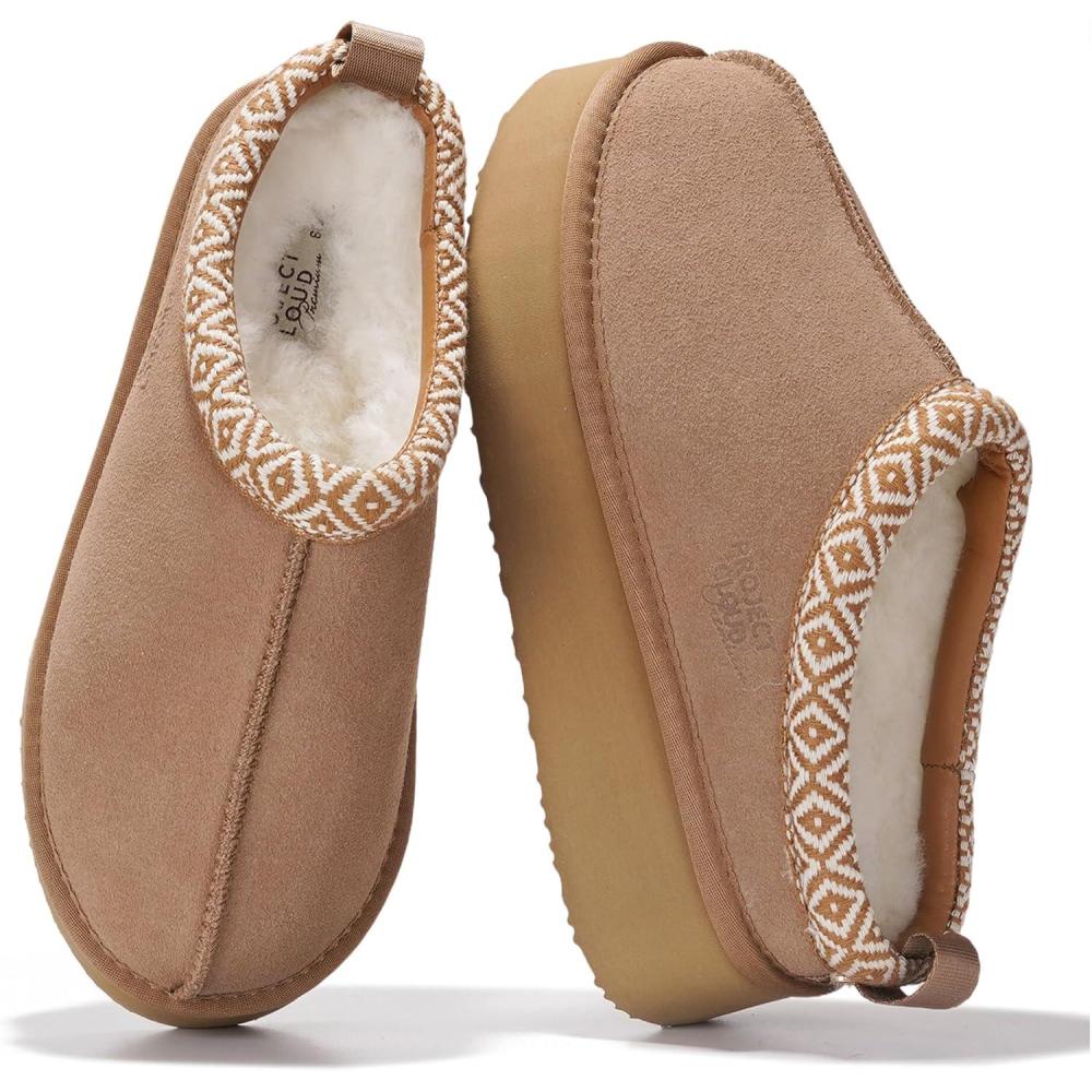 imageProject Cloud 100 Genuine Leather Platform Slippers for Women Soft Memory Foam Womens Slippers ampamp Supportive Clogs for Women 2025 Cozy Stylish Everyday Footwear SayreWheat