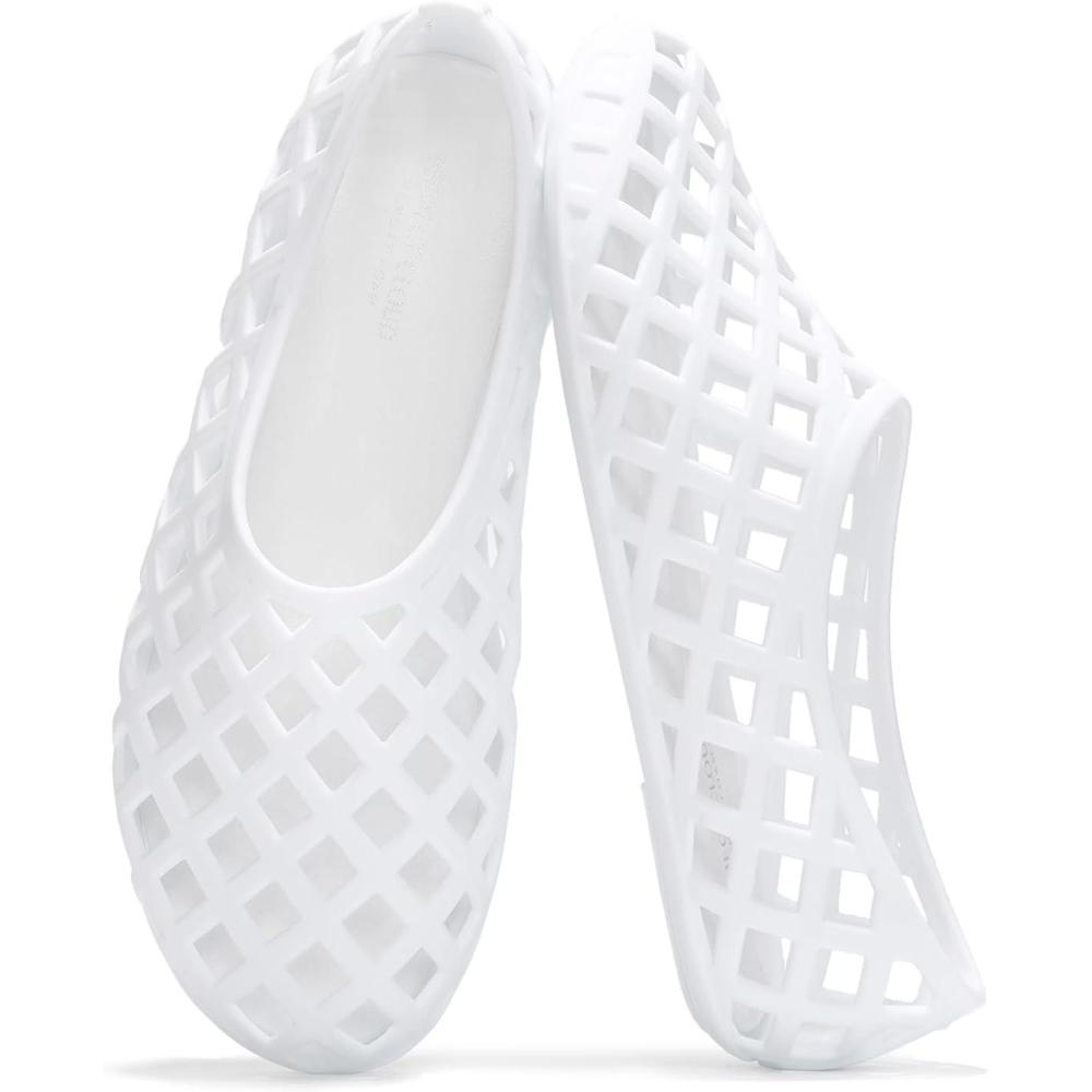 imageProject Cloud Jelly Shoes Women  Lightweight ampamp WaterResistant Womens Flats Sandals  Non Slip Womens Shoes  Perfect Summer Jelly Flats for Women 2025 JellzWhite