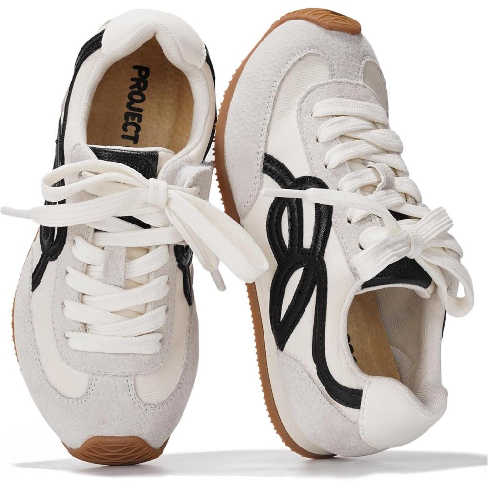 imageProject Cloud Kids Shoes for Girls  NonSlip Trendy Fashion Sneakers Girls Shoes  Slip Ons with Hook ampamp Loop Memory Foam Insole Kids Sneakers Little LowyWhite