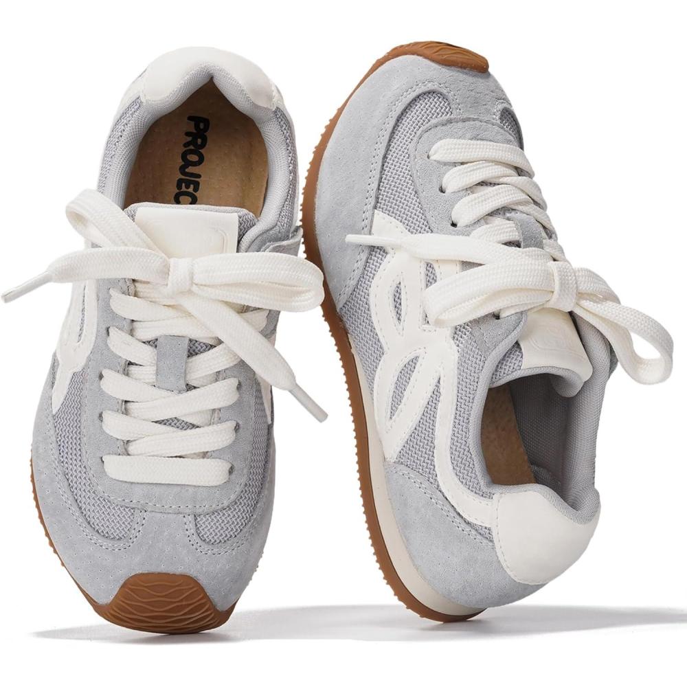 imageProject Cloud Kids Shoes for Girls  NonSlip Trendy Fashion Sneakers Girls Shoes  Slip Ons with Hook ampamp Loop Memory Foam Insole Kids Sneakers Little LowyLight Blue