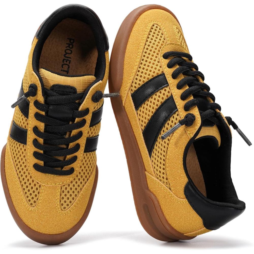 imageProject Cloud Kids Shoes for Girls ampamp Boys  Easy Slip On Kids Sneakers for Boys ampamp Girls Shoes with Memory Foam Insole  Non Slip and Lightweight Kids Sneakers Little VerdictMustard