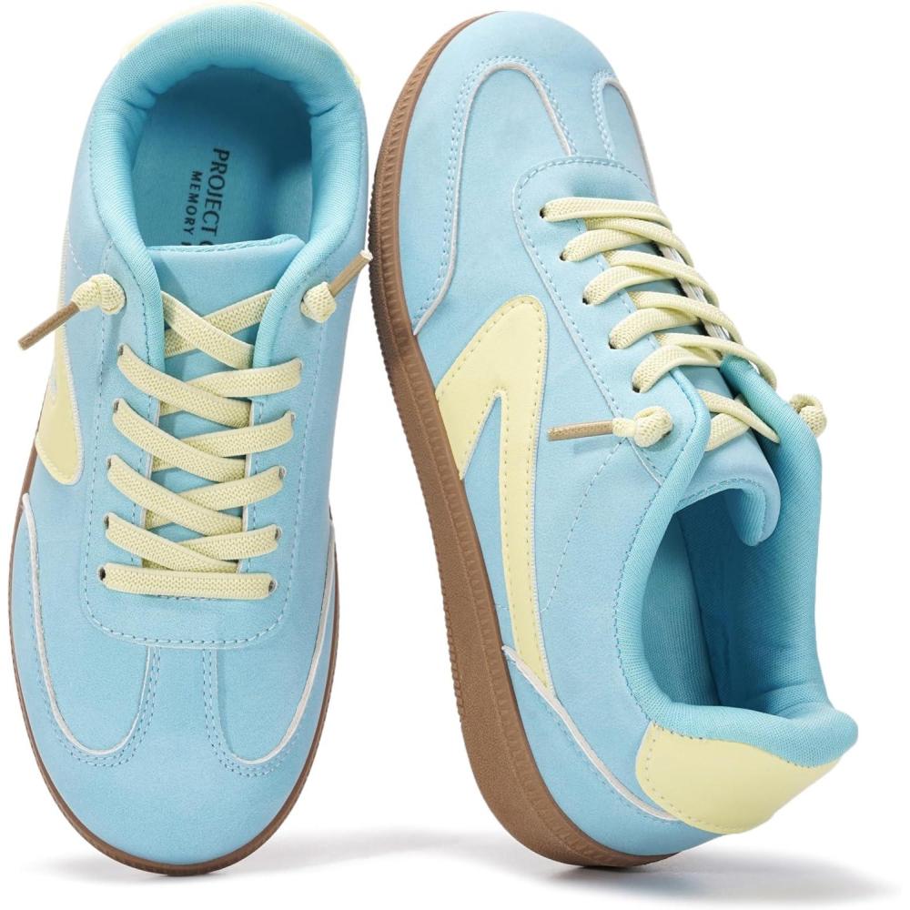 imageProject Cloud Kids Shoes for Girls ampamp Boys  NonSlip Memory Foam Girls Shoes  Lightweight LaceUp Boys Fashion Sneakers Trendy Little IritaBlue