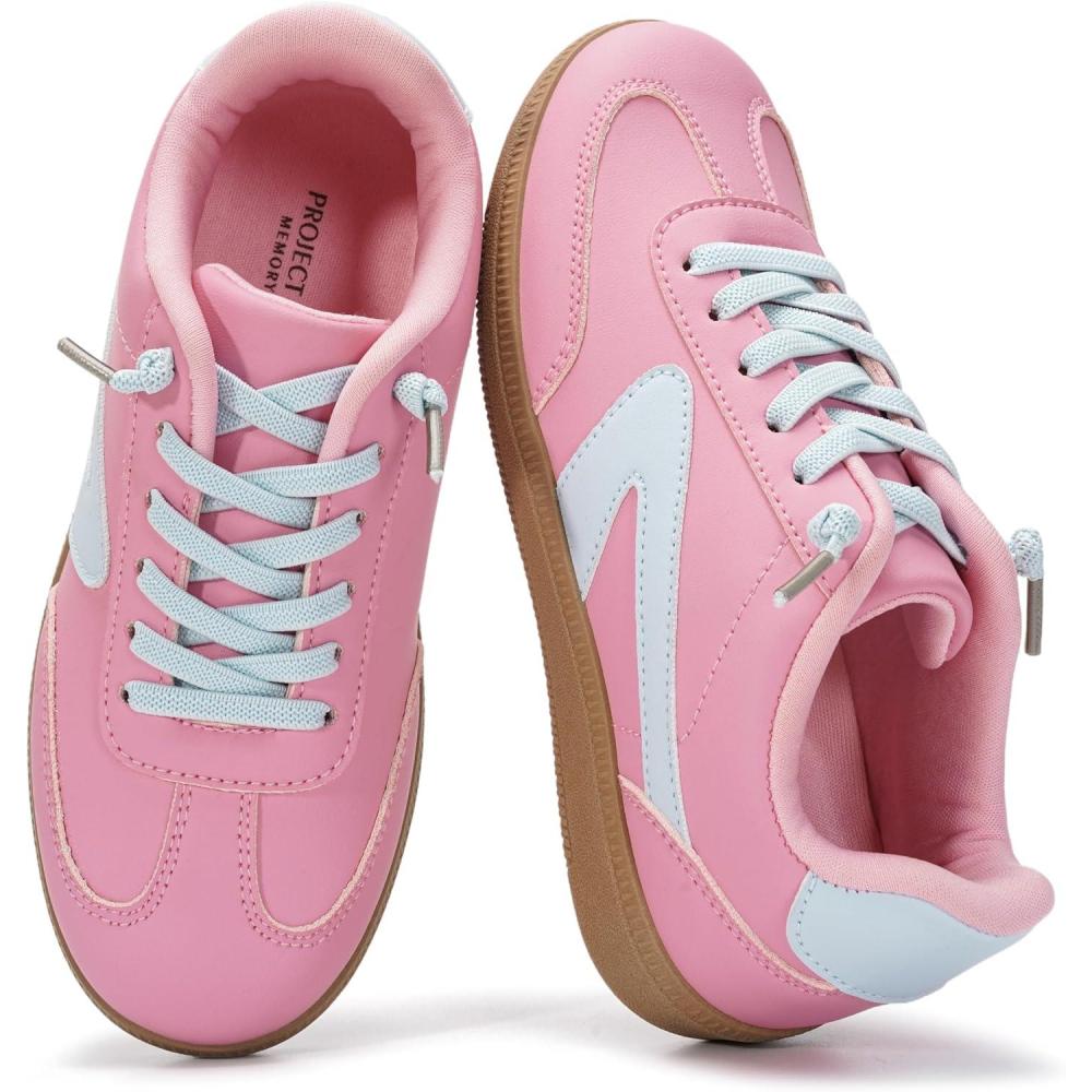 imageProject Cloud Kids Shoes for Girls ampamp Boys  NonSlip Memory Foam Girls Shoes  Lightweight LaceUp Boys Fashion Sneakers Trendy Little IritaPink