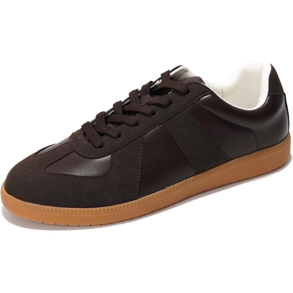 imageProject Cloud Leather Sneakers for Men Shoes  Memory Foam Insole NonSlip Casual Shoes for Men Footwear  Lightweight Vegan Leather Fashion Sneakers JakeBrown