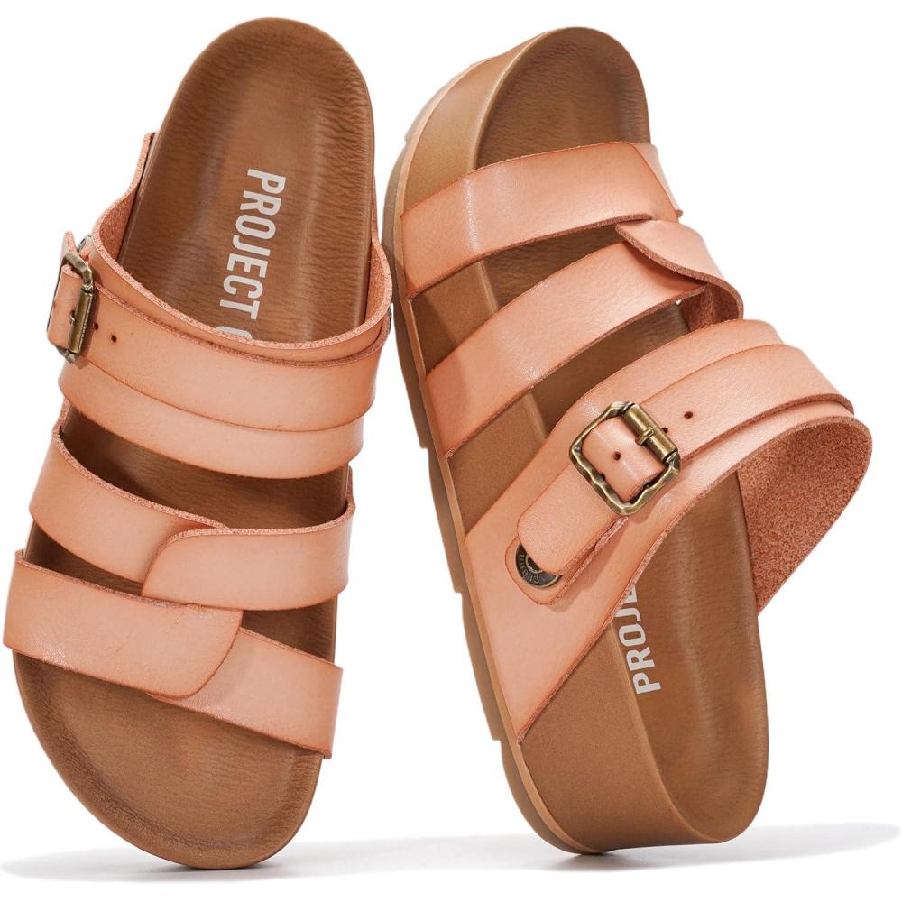 imageProject Cloud Platform Sandals Women  Strappy Wedges with Comfortable Memory Foam Insole  Lightweight ampamp Non Slip Platform Sandals for Women Footwear ProudTerracotta