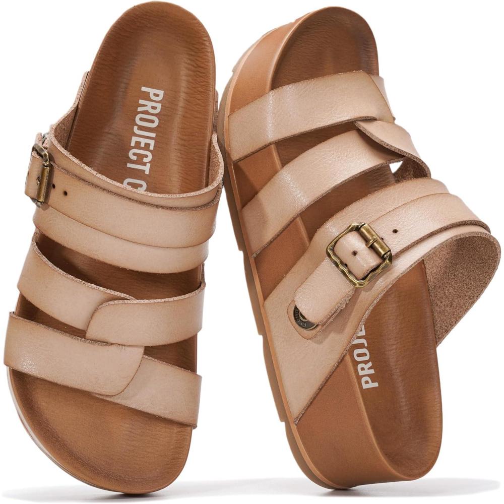 imageProject Cloud Platform Sandals Women  Strappy Wedges with Comfortable Memory Foam Insole  Lightweight ampamp Non Slip Platform Sandals for Women Footwear ProudCashew