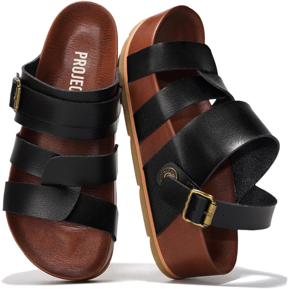 imageProject Cloud Platform Sandals Women  Strappy Wedges with Comfortable Memory Foam Insole  Lightweight ampamp Non Slip Platform Sandals for Women Footwear ProudBlack