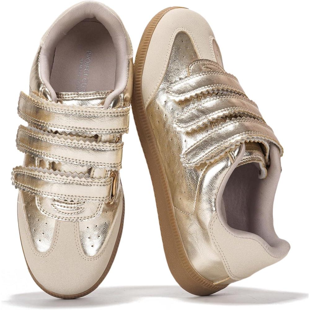 imageProject Cloud Sneakers for Women  Stylish ampamp Comfortable Womens Fashion Sneakers with Memory Foam Insole  Non Slip ampamp Lightweight Womens Shoes  Fashion Shoes for Women 2025 YsabelleGold