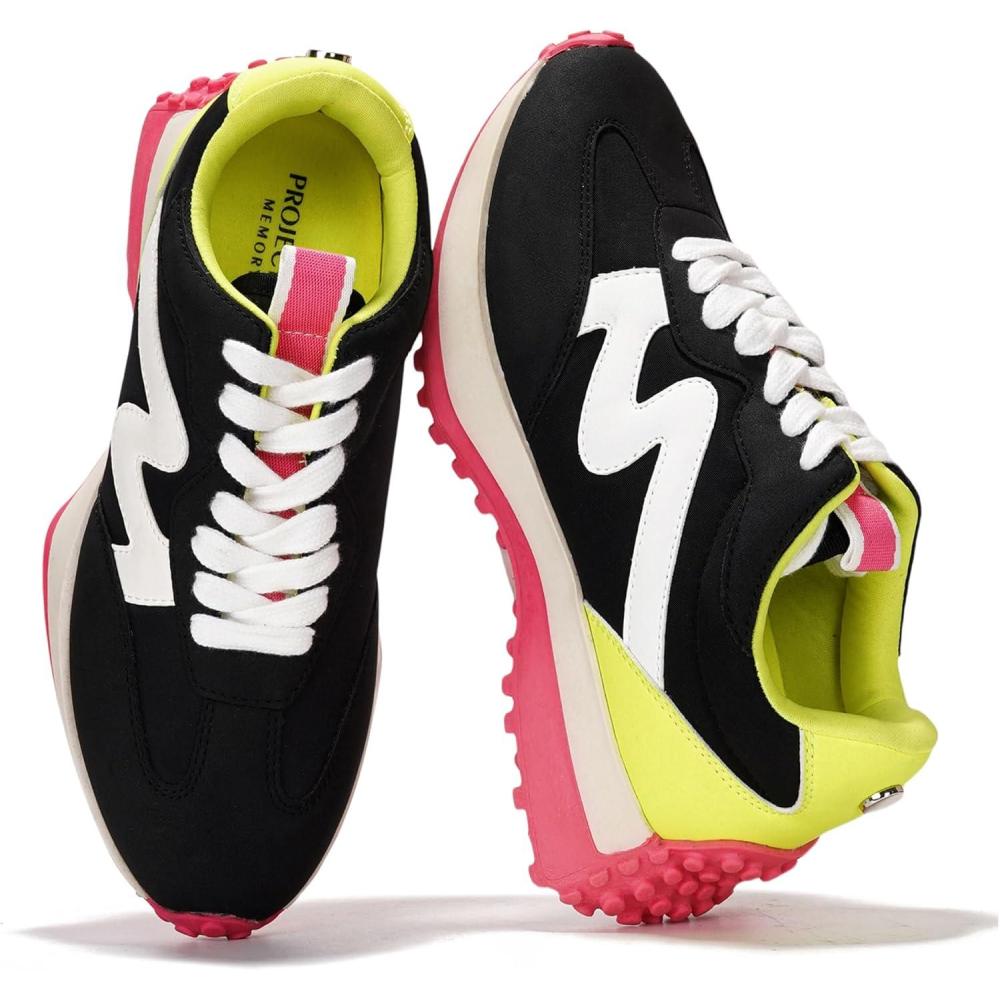 imageProject Cloud Trendy Sneakers for Women Memory Foam and NonSlip Comfortable Casual Ladies Shoes for Womens Fashion Sneakers Lightweight Laceup Shoes LeccoPink