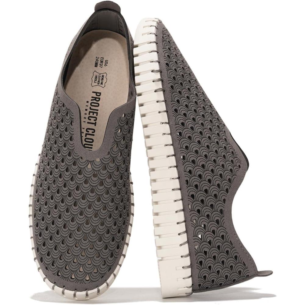 imageProject Cloud Womens Shoes Lightweight Summer Loafers for Women with Memory Foam Insole Stylish ampamp Comfortable Womens Loafers Perfect Summer Shoes for Women 2025 LilyGrey