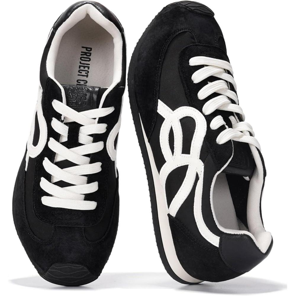 imageProject Cloud Womens Shoes with Memory Foam Insole Trendy Sneakers for Women  Lightweight ampamp NonSlip Womens Sneakers Walking Shoes for Women Footwear LowyBlack