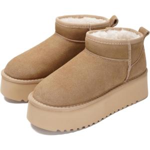 Project Cloud 100% Genuine Leather Ankle Boots for Women – Anti-Slip Memory Foam Insole Womens Boots – Lightweight Winter Womens Shoes, Ankle Booties for Women (Huggy)(Khaki Suede)