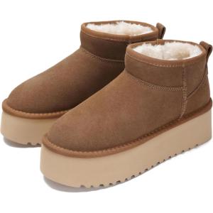 Project Cloud 100% Genuine Leather Ankle Boots for Women – Anti-Slip Memory Foam Insole Womens Boots – Lightweight Winter Womens Shoes, Ankle Booties for Women (Huggy)(Mocha Suede)