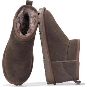 Project Cloud 100% Genuine Leather Ankle Boots for Women – Water Resistant Womens Boots with Memory Foam Insole – Comfortable Fall Shoes for Women 2025 (Hikey)(Chocolate Brown Suede)