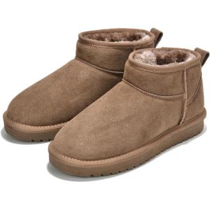 Project Cloud 100% Genuine Leather Ankle Boots for Women – Water Resistant with Memory Foam Insole Winter Boots for Women – Trending Shoes & Comfortable Women’s Ankle Boots (Hippy)(Mushroom Suede)