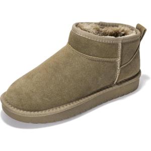 Project Cloud 100% Genuine Leather Ankle Boots for Women – Water Resistant with Memory Foam Insole Winter Boots for Women – Trending Shoes & Comfortable Women’s Ankle Boots (Hippy)(Olive)