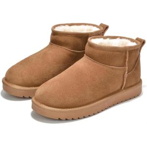 Project Cloud 100% Genuine Leather Ankle Boots for Women – Water Resistant with Memory Foam Insole Winter Boots for Women – Trending Shoes & Comfortable Women’s Ankle Boots (Hippy)(Chestnut)