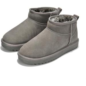 Project Cloud 100% Genuine Leather Ankle Boots for Women – Water Resistant with Memory Foam Insole Winter Boots for Women – Trending Shoes & Comfortable Women’s Ankle Boots (Hippy)(Grey)