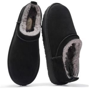 Project Cloud 100% Genuine Leather Micro Boots for Women – Water Resistant Womens Boots with Memory Foam Insole – Slip On Fall Shoes for Women 2025 for All-Day Comfort (HIPSTER)(Black Suede)