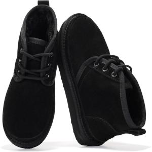 Project Cloud 100% Genuine Leather Women’s Ankle Boots – Memory Foam Insole Boots for Women and Non-Slip Lace-up Fall Winter Boots for Women (Julee)(Black)