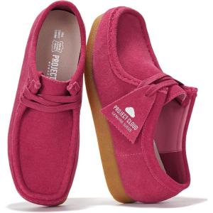 Project Cloud 100% Genuine Leather Womens Shoes – Memory Foam Insole Oxford Shoes For Women Footwear – Lightweight Anti-Slip Sole Casual Work Loafers with Lace (Wally)(Pink)