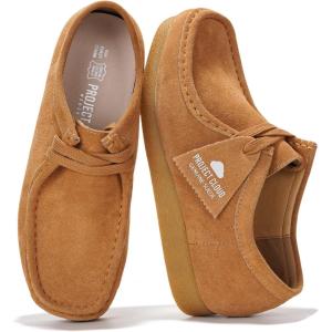 Project Cloud 100% Genuine Leather Womens Shoes – Memory Foam Insole Oxford Shoes For Women Footwear – Lightweight Anti-Slip Sole Casual Work Loafers with Lace (Wally)(Tan)