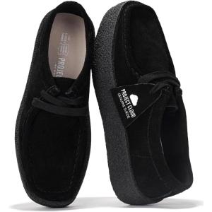 Project Cloud 100% Genuine Leather Womens Shoes – Non-Slip Platform Loafers for Women with Memory Foam Insole – Stylish Oxford Fall Shoes for Women 2025 (WALLYCHUNKY)(Black Suede)