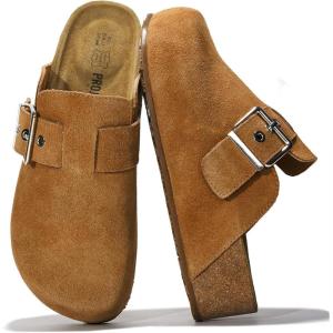 Project Cloud Clogs for Women Footwear – Memory Foam and Non-Slip Platform Wedges Heels for Women Mules & Clogs 2025 – Comfortable Stylish Slip-On with Adjustable Straps (Rhona, Chestnut, 6)