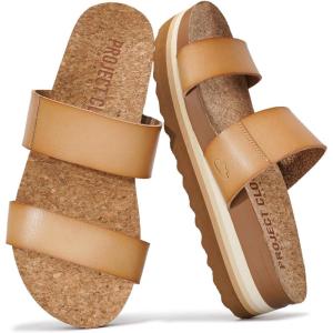 Project Cloud Fashion Womens Sandals – Memory Foam Insole and Comfortable Platform Sandals for Women 2025 – Lightweight and Non-slip Perfect Beach Slides(Natural Slide)