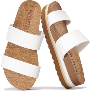Project Cloud Fashion Womens Sandals – Memory Foam Insole and Comfortable Platform Sandals for Women 2025 – Lightweight and Non-slip Perfect Beach Slides(Offwhite Slide)
