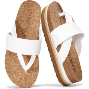 Project Cloud Fashion Womens Sandals – Memory Foam Insole and Comfortable Platform Sandals for Women 2025 – Lightweight and Non-slip Perfect Beach Slides(Offwhite Thong)