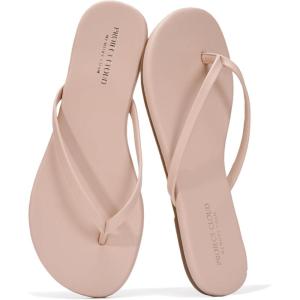 Project Cloud Flip Flops for Women – Memory Foam Flats Summer Sandals for Women 2025 – Vegan Leather Lightweight Womens Sandals Summer Beach Essentials Slides(Mauve)