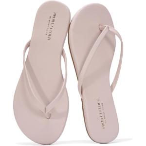 Project Cloud Flip Flops for Women – Memory Foam Flats Summer Sandals for Women 2025 – Vegan Leather Lightweight Womens Sandals Summer Beach Essentials Slides(Lavander)