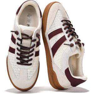 Project Cloud Genuine Leather Casual Sneakers for Women – Memory Foam Insoles Lace-Up Womens Shoes & Lightweight Women’s Fashion Sneakers – Non-Slip Shoes for Women Footwear (Verdict)(Burgundy Suede)