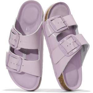 Project Cloud Genuine Leather Flat Sandals for Women 2025 Comfortable Beach Essentials Womens Sandals Memory Foam Vacation Essentials Slides for Women Footwear (Santorini)(Purple)