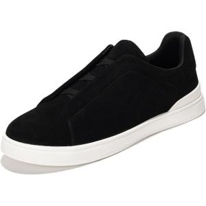 Project Cloud Genuine Leather Memory Foam Insole Mens Shoes – Lightweight & Non Slip Shoes for Men Sneakers – Everyday Slip On Mens Sneakers (Hudson)(Black Genuine Suede)