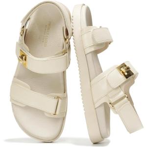 Project Cloud Genuine Leather Platform Sandals Women Footwear – Comfortable and Adjustable Strappy Summer Sandals for Women 2025 – Memory Foam and Non-Slip Slingback Beach Slides(Beige)