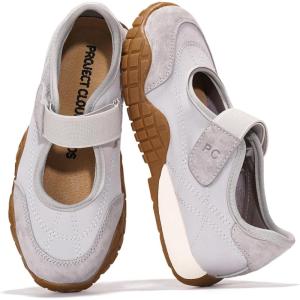 Project Cloud Girls Shoes – Memory Foam Insole Kids Shoes Girls Sneakers – Lightweight Mary Jane Flats & Non-Slip Comfortable Kids Sneakers (Little Donna)(Grey)