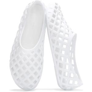 Project Cloud Jelly Shoes Women – Lightweight & Water-Resistant Women’s Flats Sandals – Non Slip Womens Shoes – Perfect Summer Jelly Flats for Women 2025 (Jellz)(White)