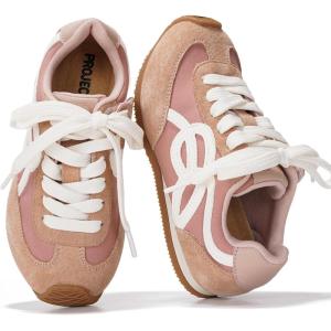 Project Cloud Kids Shoes for Girls – Non-Slip Trendy Fashion Sneakers Girls Shoes – Slip Ons with Hook & Loop Memory Foam Insole Kids Sneakers (Little Lowy)(Nude)