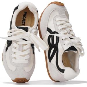 Project Cloud Kids Shoes for Girls – Non-Slip Trendy Fashion Sneakers Girls Shoes – Slip Ons with Hook & Loop Memory Foam Insole Kids Sneakers (Little Lowy)(White)