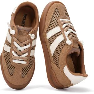 Project Cloud Kids Shoes for Girls & Boys – Easy Slip On Kids Sneakers for Boys & Girls Shoes with Memory Foam Insole – Non Slip and Lightweight Kids Sneakers (Little Verdict)(Tan)