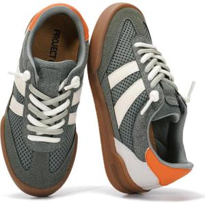 Project Cloud Kids Shoes for Girls & Boys – Easy Slip On Kids Sneakers for Boys & Girls Shoes with Memory Foam Insole – Non Slip and Lightweight Kids Sneakers (Little Verdict)(Olive)