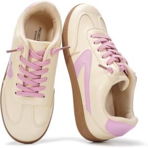 Project Cloud Kids Shoes for Girls & Boys – Non-Slip Memory Foam Girls Shoes – Lightweight Lace-Up Boys Fashion Sneakers Trendy (Little Irita)(Yellow)