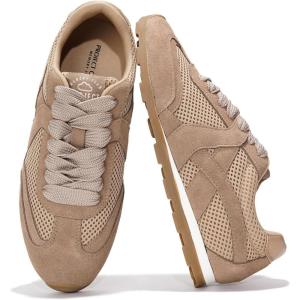 Project Cloud Leather Barefoot Shoes Women – Memory Foam Lace-Up Womens Sneakers – Lightweight & Non Slip Womens Shoes Casual – All-Day Women’s Fashion Sneakers for 2025(Taupe)