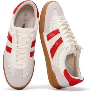 Project Cloud Mens Shoes – Memory Foam Insole Mens Sneakers – Lightweight & Non Slip Lace Up Casual Shoes for Men – Everyday Fashion Men Sneakers (HIS Verdict)(Red)